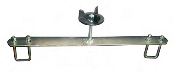 Spare wheel holder system with u-bolts for 60x40mm tube, 600mm, LL