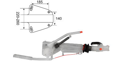 Naletni sistem AL-KO I V 2.8 VB - AK351 I 3500kg I V-rudo