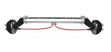 Axle braked AL-KO 1350kg, BC 1500, OHF 1990mm, 5x112, long bracket, EA1300 WP