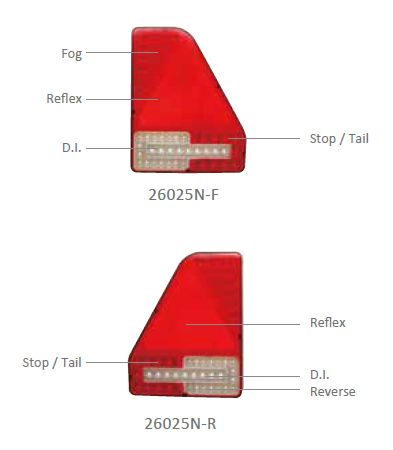Tail light, LED, left (26025)